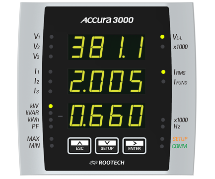 Accura 3000 - High Accuracy Digital Power Meter - Rootech